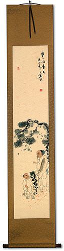 Philosopher and Servant Boy Wall Scroll