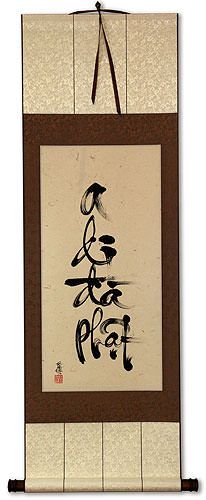 Amitabha Buddha Vietnamese Calligraphy Wall Scroll