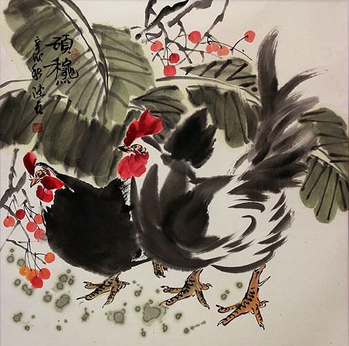 Chinese Chicken/Rooster Painting