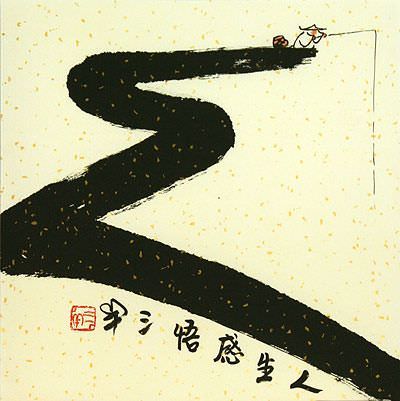 Gone Fishing For Life - Ancient Chinese Philosophy Art