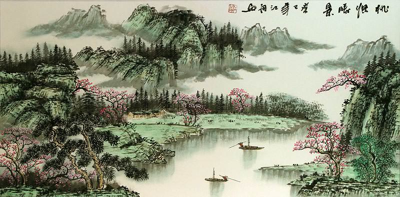 Clear View of Shangra-La - Asian Art Landscape