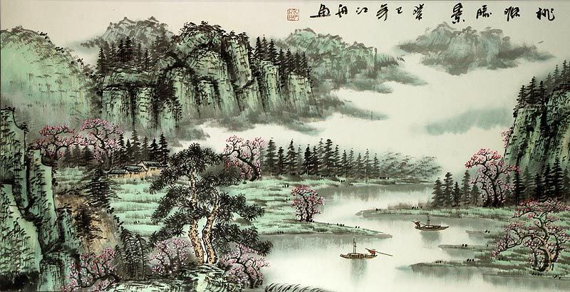 Boundless Scenery - Large Chinese Landscape Painting