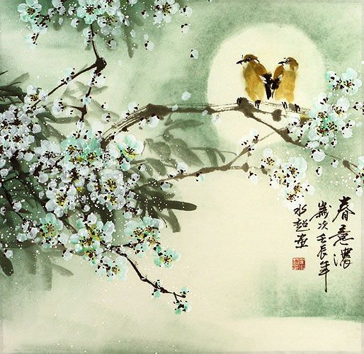 chinese paintings of cherry blossoms