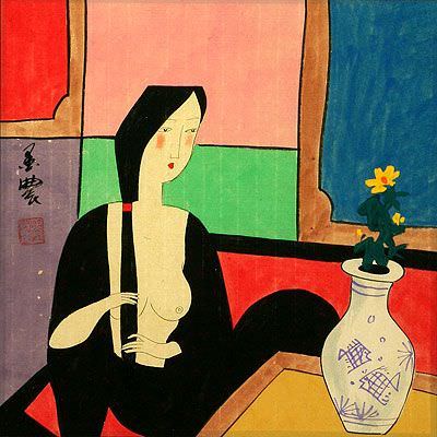 Chinese Woman - After Bath - Modern Art Painting