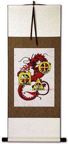 Bushido Ishoa Tomadachi Dragon - Wall Scroll