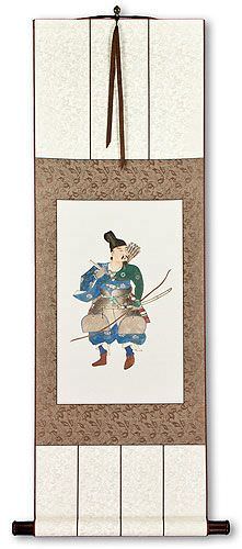 Japanese Archer Warrior Wall Scroll