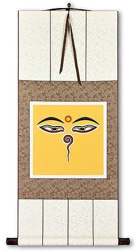 Eyes of Buddha Print - Wall Scroll