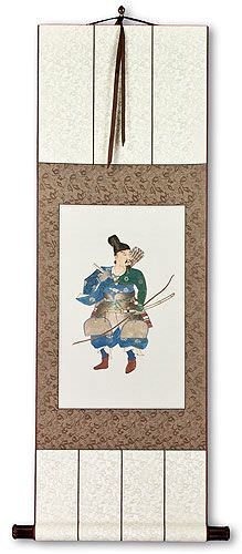 Japanese Archer Samurai Wall Scroll