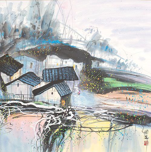 Abstract Suzhou - Chinese Venice Landscape Painting
