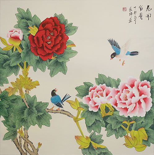 Chinese Bird and Flower - Large Painting