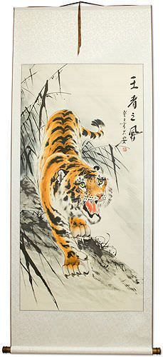 Huge Tiger Wall Scroll