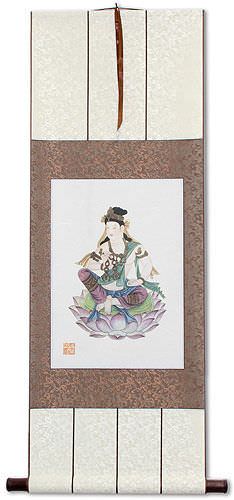 Guanyin Buddha Deity Print - Wall Scroll