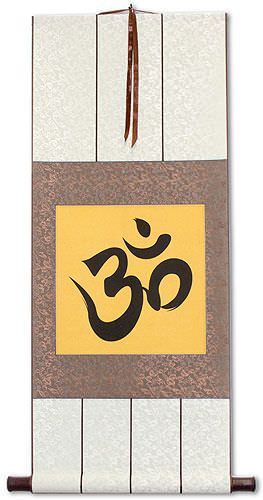 Om Symbol - Hindu / Buddhist Unryu Wall Scroll