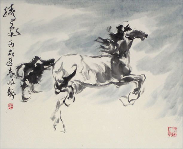 Chinese Rise Rapidly Horse Painting