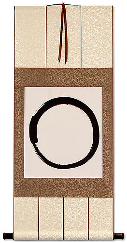 Enso - Buddhist Circle Calligraphy - Wall Scroll