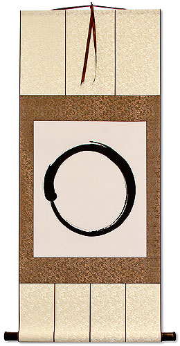 Enso - Buddhist Circle Calligraphy - Deluxe Wall Scroll