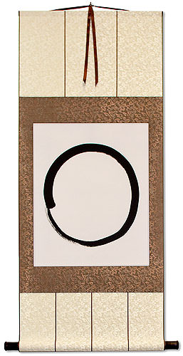 Enso - Buddhist Circle Calligraphy - Deluxe Wall Scroll