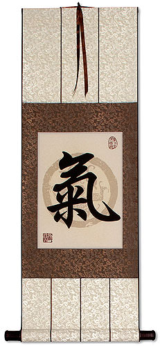 Spiritual Energy in Chinese and Japanese Kanji - Print Scroll