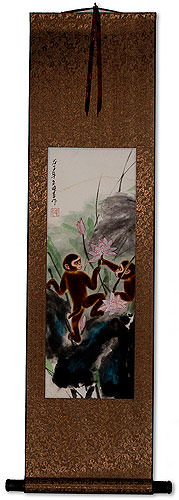 Chinese Monkey - Small Wall Scroll