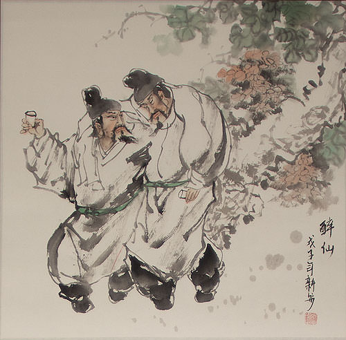Drunk Buddies - Drunken Immortals - Chinese Painting