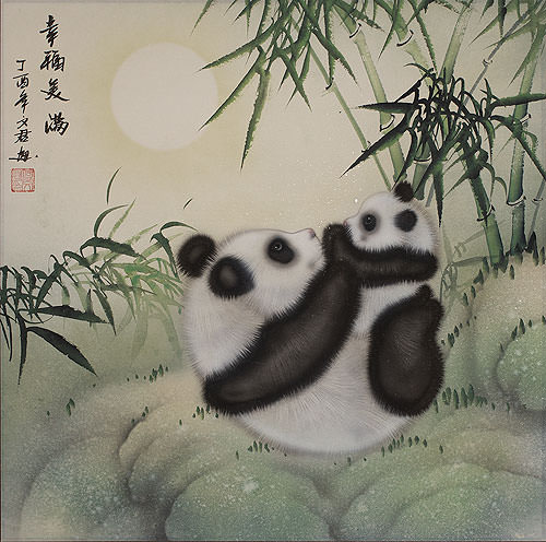 Happy Pandas - Chinese Panda Painting