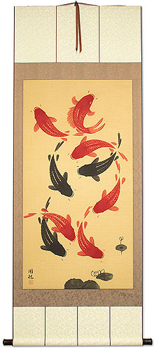 Koi Fish Wall Scroll