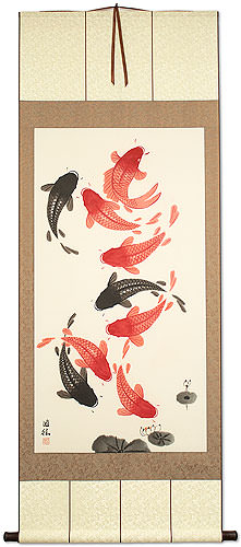 Koi Fish Wall Scroll