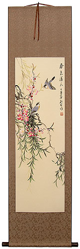 Spring Colors - Chinese Birds and Flowers Scroll