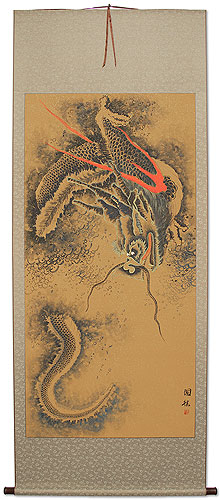 Flying Chinese Dragon - Very Large Chinese Scroll