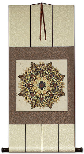 Meditation Mandala Flower - Giclee Print Scroll