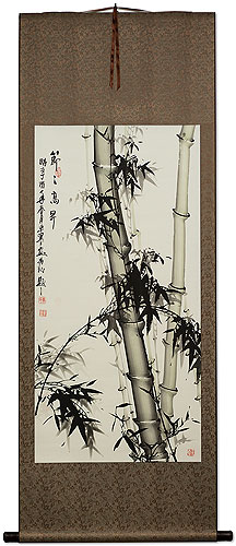 Chinese Bamboo Wall Scroll