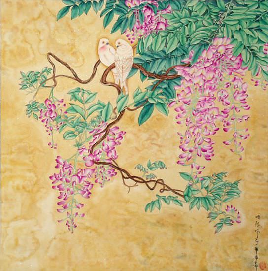 Extra-Large - Birds & Blossoms Painting