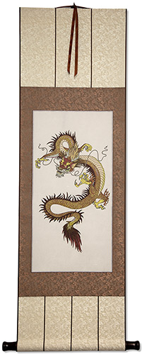 Dragon Print on Unryu Paper - Wall Scroll