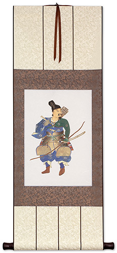 The Noble Archer Warrior - Japanese Woodblock Print Repro - Wall Scroll