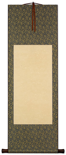 Blank Tan/Green Asian Scroll