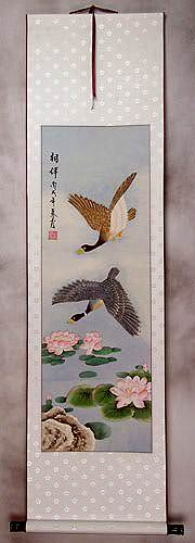 Geese - Companions Taking Flight Wall Scroll
