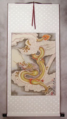 Mighty Dragon - Asian Scroll