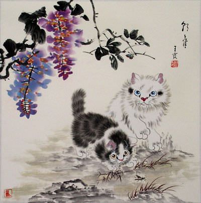 Playful Kittens Insect Curiosity