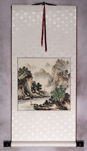 River Landscape Wall Scroll
