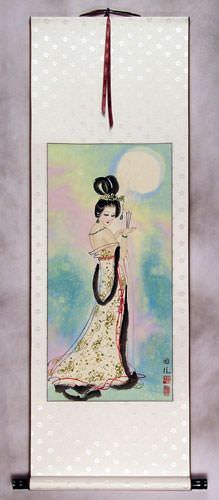 Beautiful Chinese Woman Wall Scroll