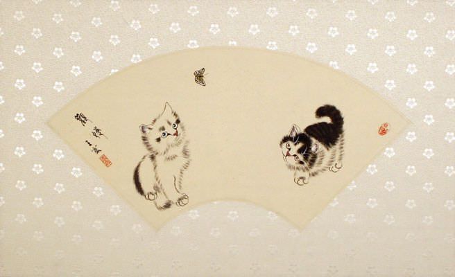 Kittens and Butterfly Painting