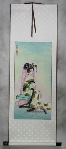Beautiful Chinese Woman Wall Scroll