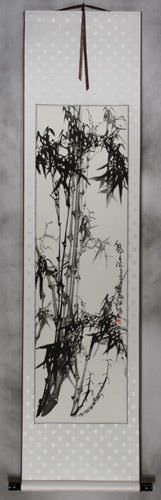 Chinese Bamboo Wall Scroll
