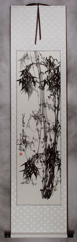 Chinese Bamboo Wall Scroll