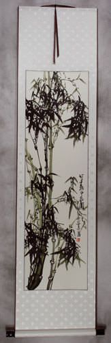 Chinese Bamboo Wall Scroll