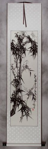 Chinese Bamboo Wall Scroll