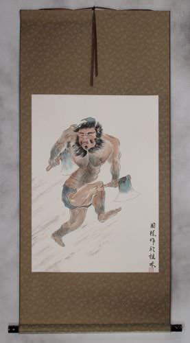 Ancient Chinese Warrior Li Kui - The Black Tornado - Wall Scroll