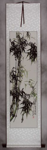 Chinese Bamboo Wall Scroll