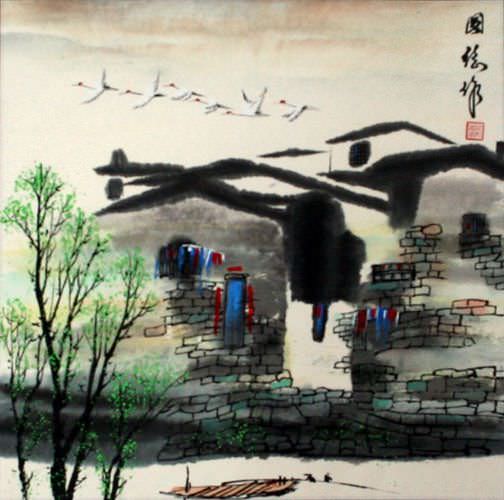 Birds Over Suzhou - Chinese Venice Painting