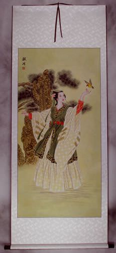Taoist Nun - Asian Women Wall Scroll